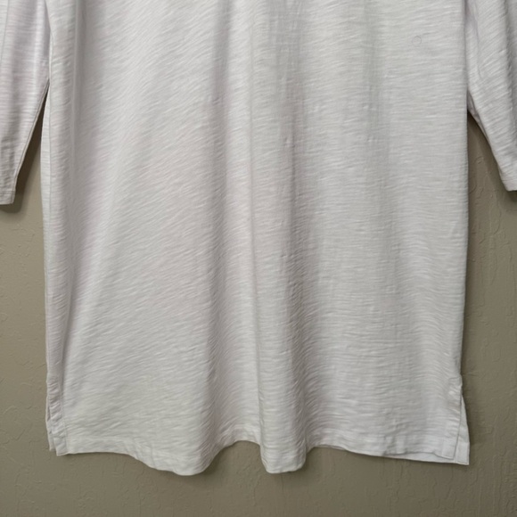 BODEN 100% Cotton White Knit Dress Tunic Beach Swim Cover Up Tassel Tie Size 18 - Picture 13 of 15